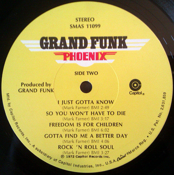 Grand Funk* : Phoenix (LP, Album, Sc)