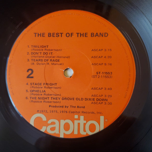 The Band : The Best Of The Band (LP, Comp, No )