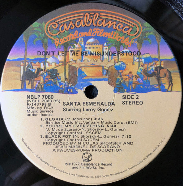 Santa Esmeralda Starring Leroy Gomez : Don't Let Me Be Misunderstood (LP, Album, Club, P/Mixed, RCA)