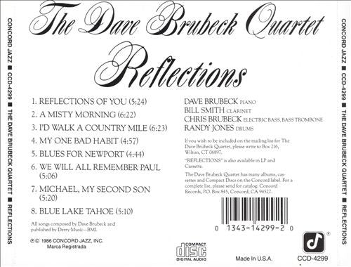 The Dave Brubeck Quartet : Reflections (CD, Album)