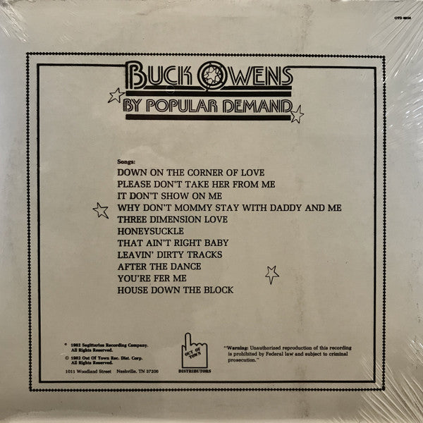 Buck Owens : Buck Owens By Popular Demand (LP, Album)