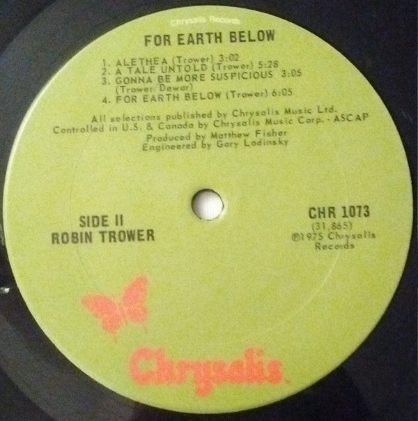 Robin Trower : For Earth Below (LP, Album)