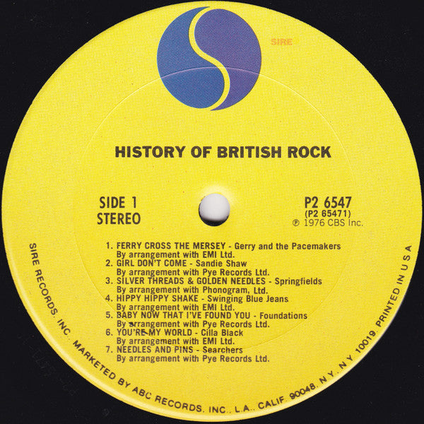 Various : History Of British Rock (2xLP, Comp, Club)