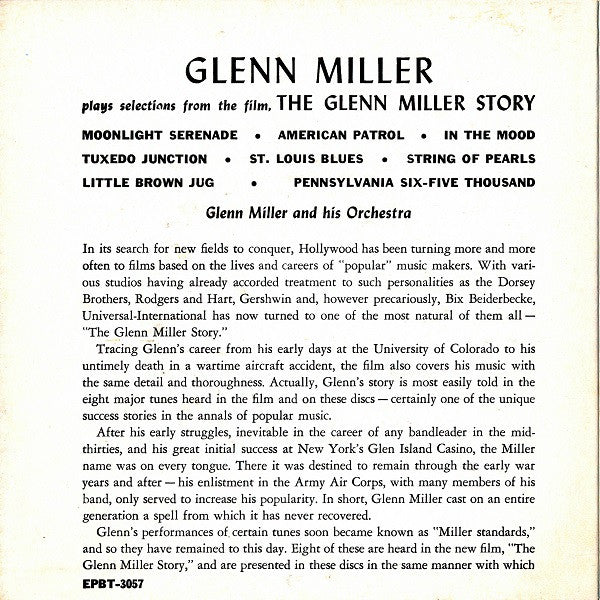 Glenn Miller And His Orchestra : Glenn Miller Plays Selections From The Film "The Glenn Miller Story" (2x7", Album, EP, Comp)