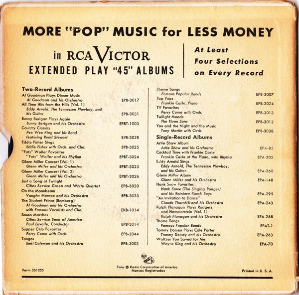Glenn Miller And His Orchestra : Glenn Miller Plays Selections From The Film "The Glenn Miller Story" (2x7", Album, EP, Comp)