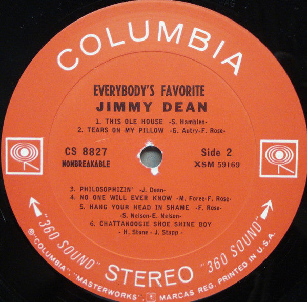 Jimmy Dean : Everybody's Favorite (LP, Album, RP)