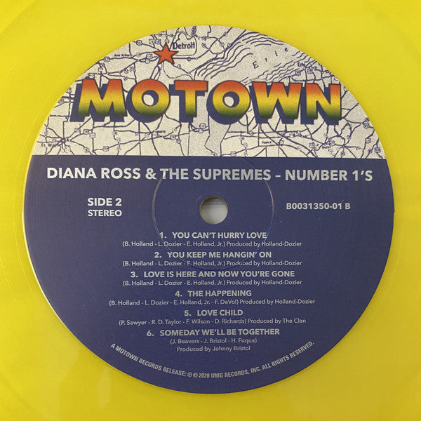 Diana Ross & The Supremes* : Number 1's (LP, Comp, Ltd, Yel)