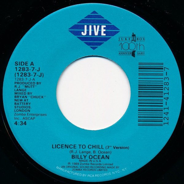 Billy Ocean : Licence To Chill / Pleasure (7")