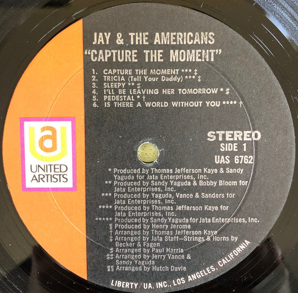 Jay & The Americans : Capture The Moment (LP, Album, RE)
