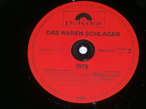 Various : Das Waren Schlager 1978 (LP, Comp)
