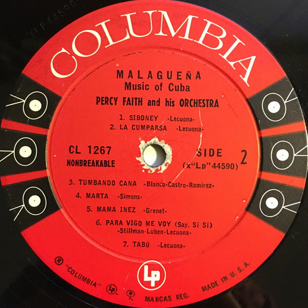 Percy Faith & His Orchestra : Malaguena (Music Of Cuba) (LP, Album, Mono, Hol)