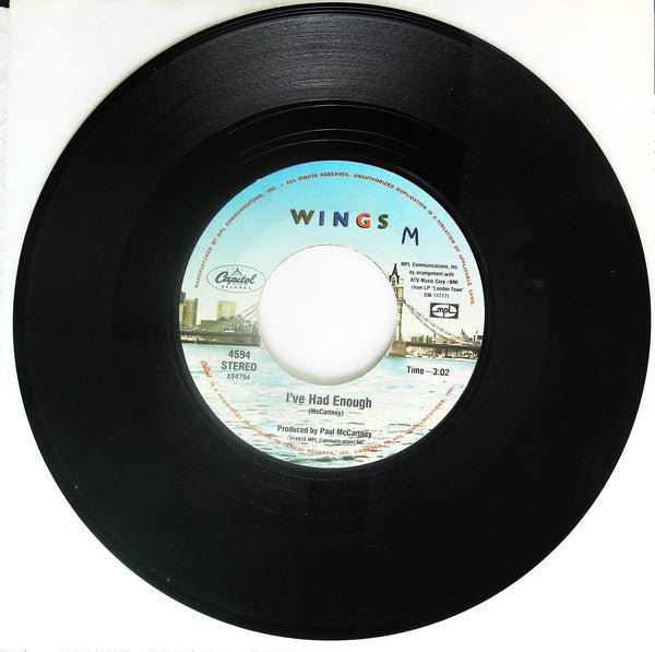 Wings (2) : I've Had Enough (7", Jac)