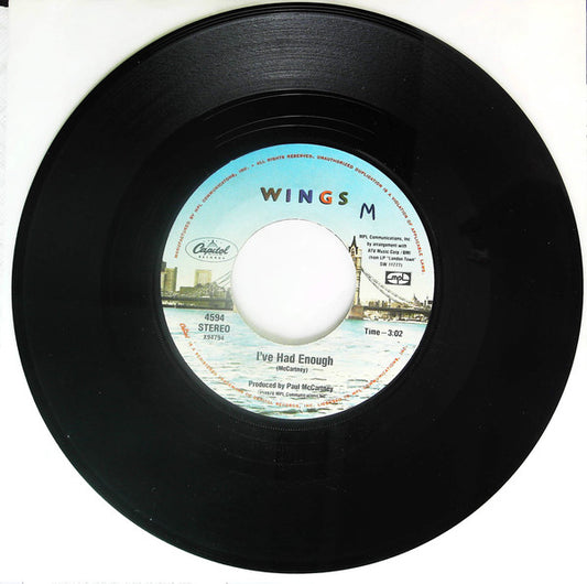 Wings (2) : I've Had Enough (7", Jac)