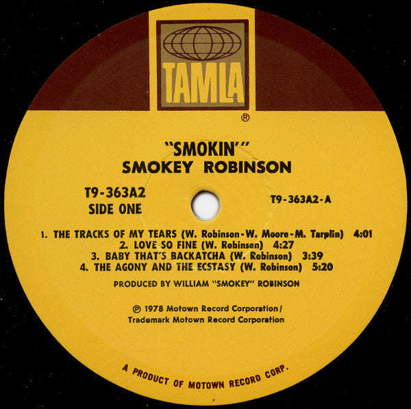 Smokey Robinson : Smokin' (2xLP, Album, Gat)