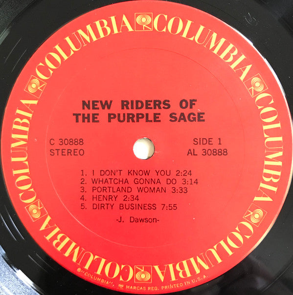 New Riders Of The Purple Sage : New Riders Of The Purple Sage (LP, Album, San)