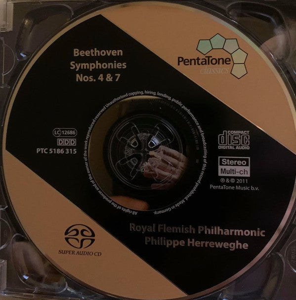 Beethoven*, Royal Flemish Philharmonic, Philippe Herreweghe : Symphonies Nos. 4 & 7 (SACD, Hybrid, Multichannel)