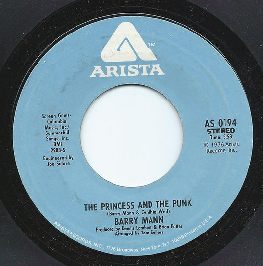 Barry Mann : The Princess And The Punk (7")