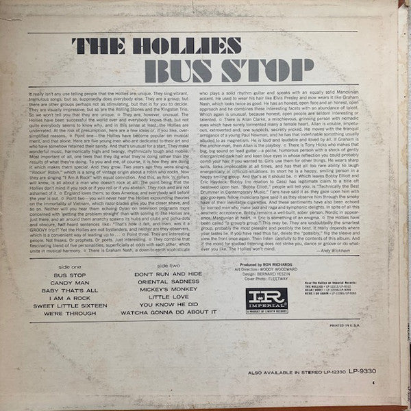 The Hollies : Bus Stop (LP, Album, Mono, RCA)