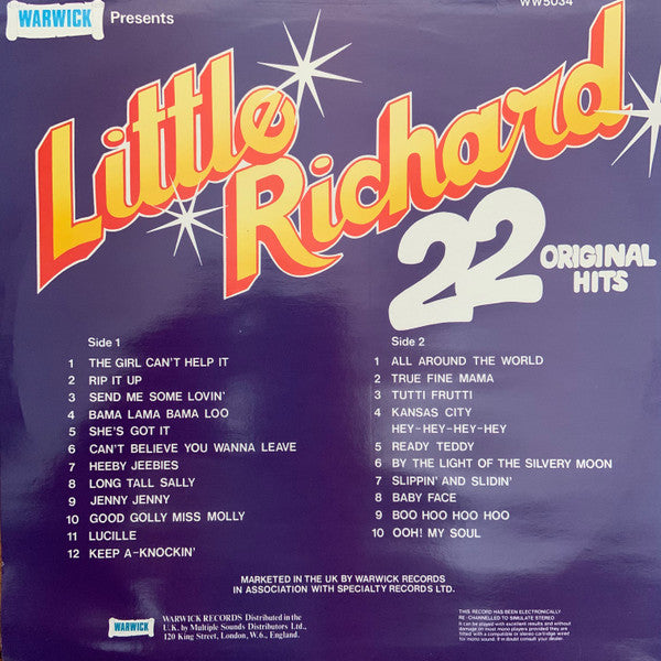 Little Richard : 22 Original Hits (LP, Comp)