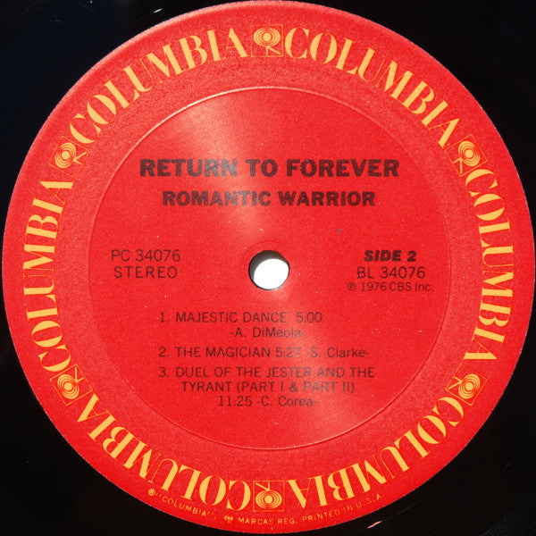 Return To Forever : Romantic Warrior (LP, Album, RE, Car)