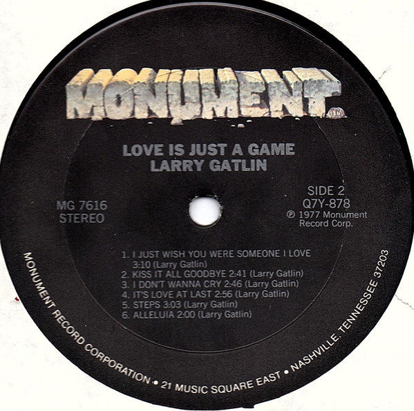 Larry Gatlin : Love Is Just A Game (LP, Album, Ter)