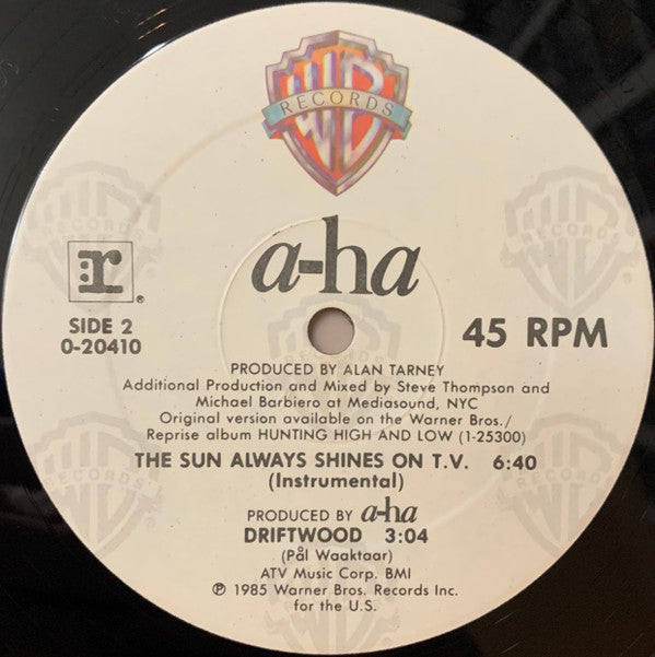 a-ha : The Sun Always Shines On T.V. (12", Maxi, SRC)