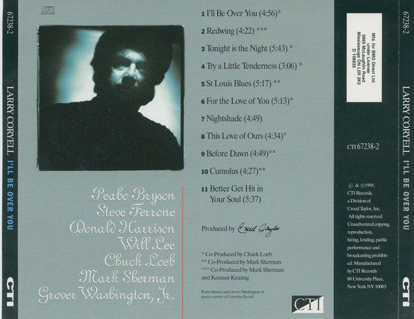 Larry Coryell : I'll Be Over You (CD, Album, Club)