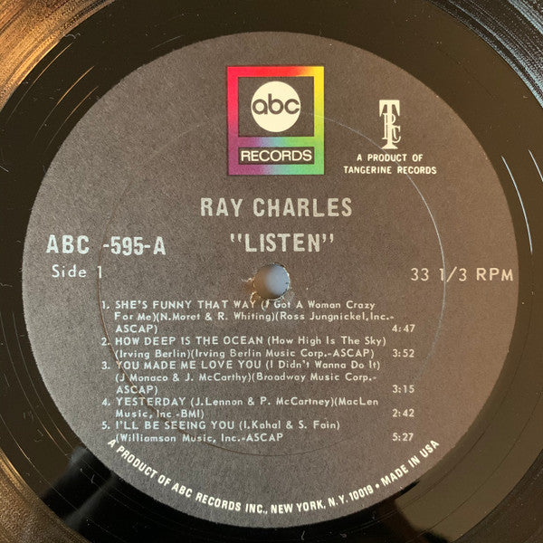 Ray Charles : Invites You To Listen (LP, Album, Mono, Kee)