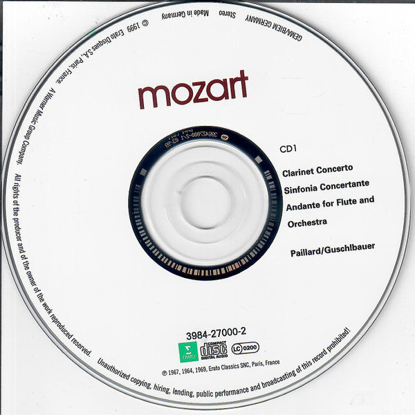 Wolfgang Amadeus Mozart : Wind Concertos (2xCD, Comp)