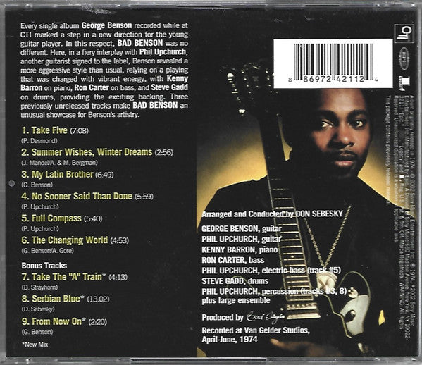 George Benson : Bad Benson (CD, Album, RE, RM)