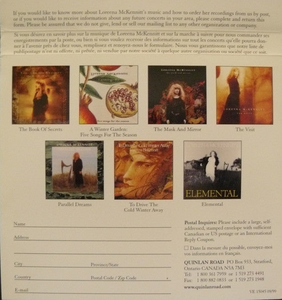 Loreena McKennitt : Live In Paris And Toronto (2xCD, Album)