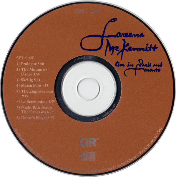 Loreena McKennitt : Live In Paris And Toronto (2xCD, Album)