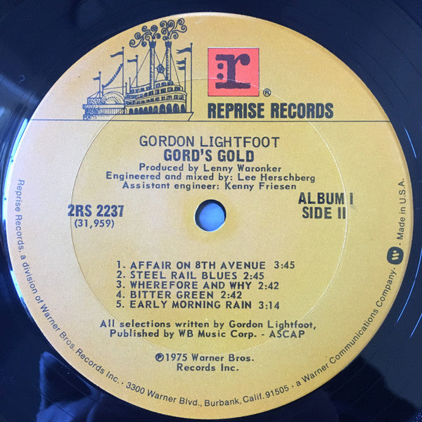 Gordon Lightfoot : Gord's Gold (2xLP, Comp, Ter)