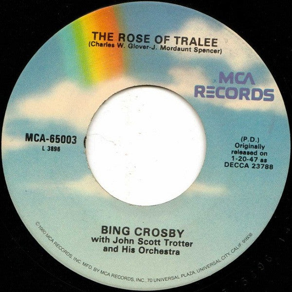 Bing Crosby : When Irish Eyes Are Smiling / The Rose Of Tralee (7", RE)