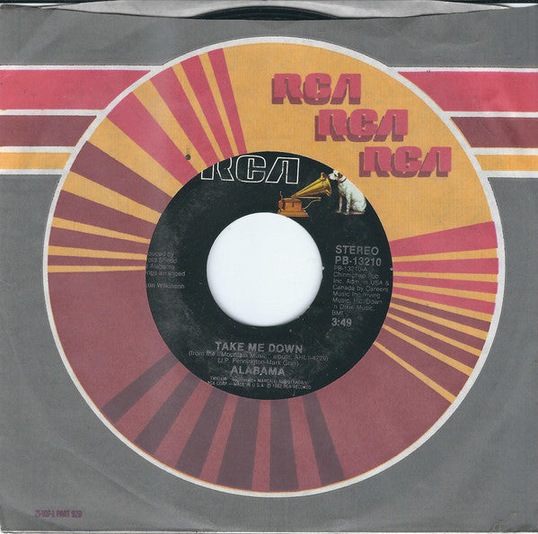 Alabama : Take Me Down (7", Single, Styrene)