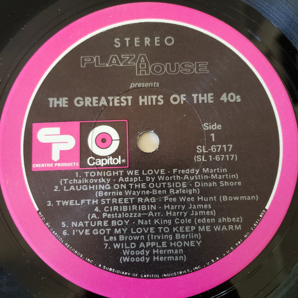 Various : Plaza House Presents The Greatest Hits Of The 40s (LP, Comp, Ltd)