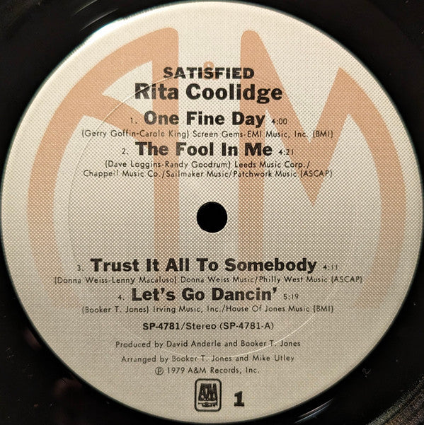 Rita Coolidge : Satisfied (LP, Album, Ter)