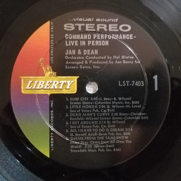 Jan & Dean : Command Performance/Live In Person (LP, Album, Ind)