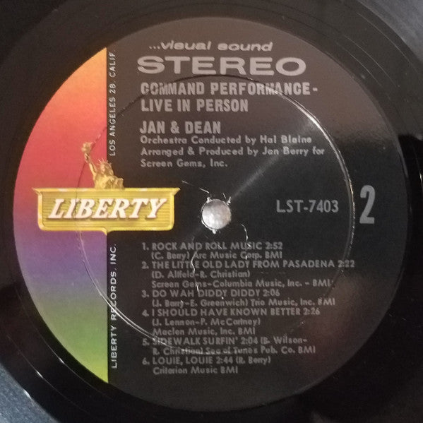 Jan & Dean : Command Performance/Live In Person (LP, Album, Ind)