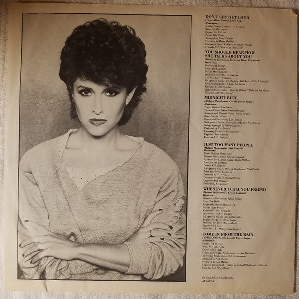 Melissa Manchester : Greatest Hits (LP, Comp, Club, Car)