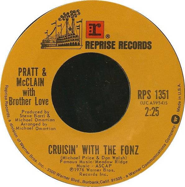 Pratt & McClain With Brother Love* : Happy Days (7", Single, Styrene, Ter)