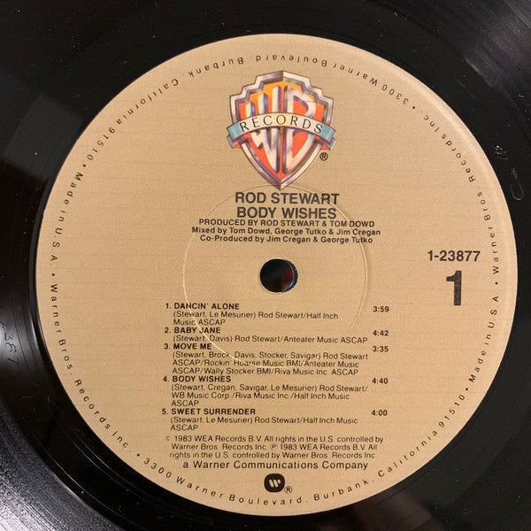 Rod Stewart : Body Wishes (LP, Album, Jac)