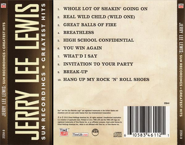 Jerry Lee Lewis : Sun Recordings Greatest Hits (CD, Comp)
