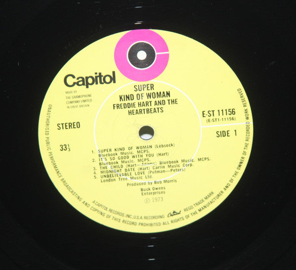 Freddie Hart And The Heartbeats : Super Kind Of Woman (LP, Album)