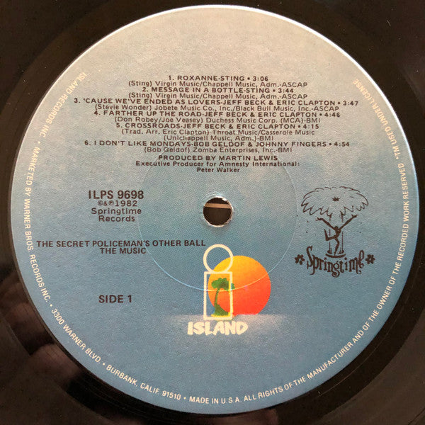 Various : The Secret Policeman's Other Ball (The Music) (LP, Album, Jac)