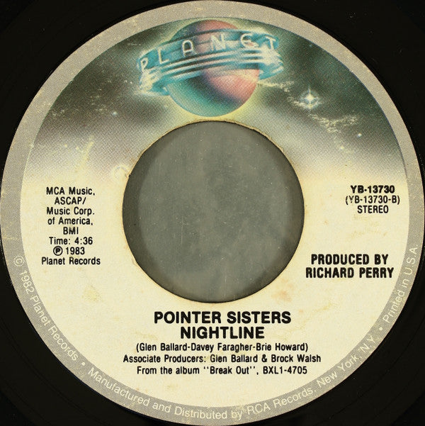Pointer Sisters : Automatic (7", Single, Styrene, She)