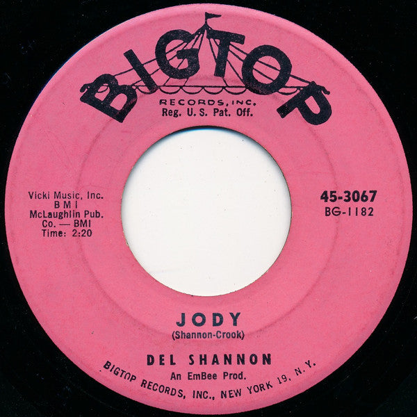 Del Shannon : Runaway / Jody (7", Single)