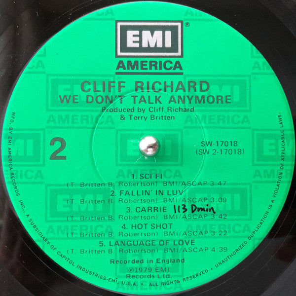 Cliff Richard : We Don't Talk Anymore (LP, Album, Jac)