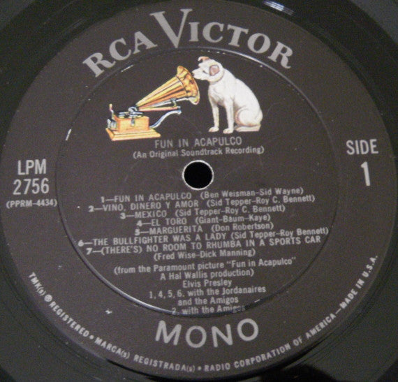 Elvis* : Fun In Acapulco (LP, Album, Mono)