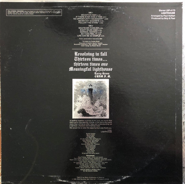 Lighthouse (2) : Lighthouse (LP, Album, Ind)